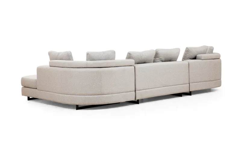 Tekawa Sofa m. Divan 4-seters - Lysegrå - Møbler - Sofaer - Sofaer med sjeselong - 4 seters sofa med divan