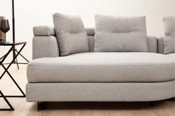 Tekawa Sofa m. Divan 4-seters - Lysegrå - Møbler - Sofaer - Sofaer med sjeselong - 4 seters sofa med divan