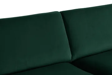 Teodin 2,5-seters Fløyelssofa med Sjeselong Høyre - Grønn - Møbler - Sofaer - Sofaer med sjeselong - 2 seters sofa med divan