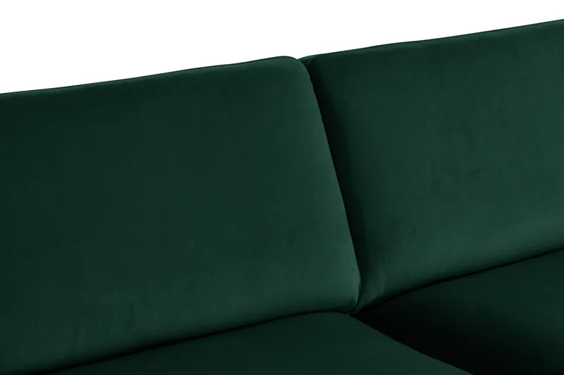 Teodin 2,5-seters Fløyelssofa med Sjeselong Høyre - Grønn - Møbler - Sofaer - Sofaer med sjeselong - 2 seters sofa med divan