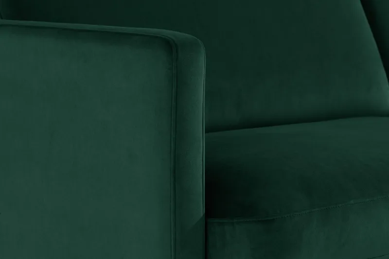 Teodin 2,5-seters Fløyelssofa med Sjeselong Høyre - Grønn - Møbler - Sofaer - Sofaer med sjeselong - 2 seters sofa med divan