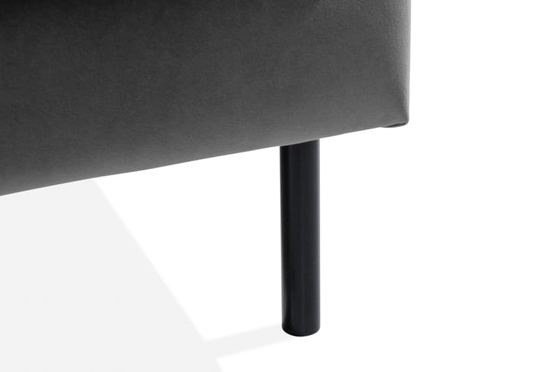 Teodin 2,5-seters Fløyelssofa med Sjeselong Høyre - Lysegrå - Møbler - Sofaer - Sofaer med sjeselong - 2 seters sofa med divan