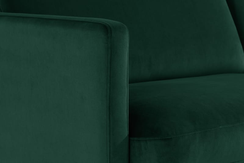 Teodin 2,5-seters Fløyelssofa med Sjeselong Venstre - Grønn - Møbler - Sofaer - Sofaer med sjeselong - 2 seters sofa med divan