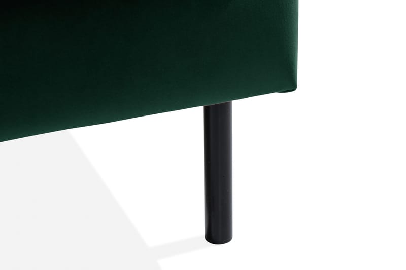 Teodin 2,5-seters Fløyelssofa med Sjeselong Venstre - Grønn - Møbler - Sofaer - Sofaer med sjeselong - 2 seters sofa med divan