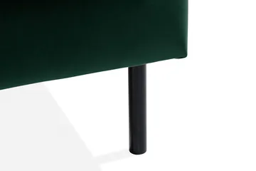 Teodin 2,5-seters Fløyelssofa med Sjeselong Venstre - Grønn - Møbler - Sofaer - Sofaer med sjeselong - 2 seters sofa med divan