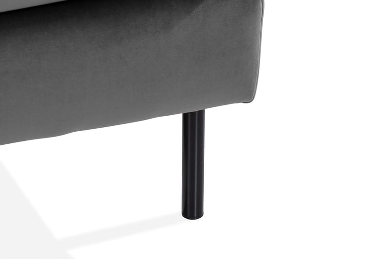 Teodin 2,5-seters Fløyelssofa med Sjeselong Venstre - Lysegrå - Møbler - Sofaer - Sofaer med sjeselong - 2 seters sofa med divan