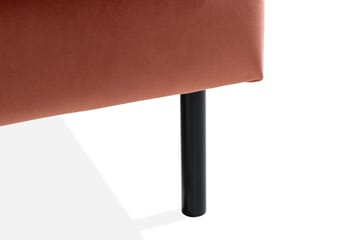 Teodin 2,5-seters Fløyelssofa med Sjeselong Venstre - Rosa - Møbler - Sofaer - Sofaer med sjeselong - 2 seters sofa med divan