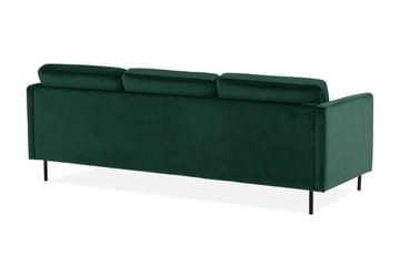 Teodin Fløyelssofa 2-seters med Divan Høyre - Grønn - Møbler - Sofaer - Sofaer med sjeselong - 2 seters sofa med divan