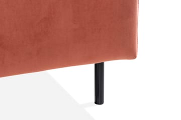 Teodin Fløyelssofa 2-seters med Divan Høyre - Rosa - Møbler - Sofaer - Sofaer med sjeselong - 2 seters sofa med divan