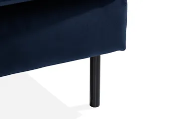 Teodin Fløyelssofa 2-seters med Divan Venstre - Blå - Møbler - Sofaer - Sofaer med sjeselong - 2 seters sofa med divan