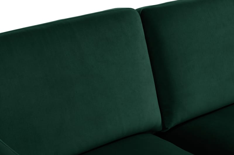 Teodin Fløyelssofa 2-seters med Divan Venstre - Grønn - Møbler - Sofaer - Sofaer med sjeselong - 2 seters sofa med divan