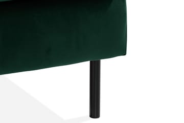Teodin Fløyelssofa 2-seters med Divan Venstre - Grønn - Møbler - Sofaer - Sofaer med sjeselong - 2 seters sofa med divan