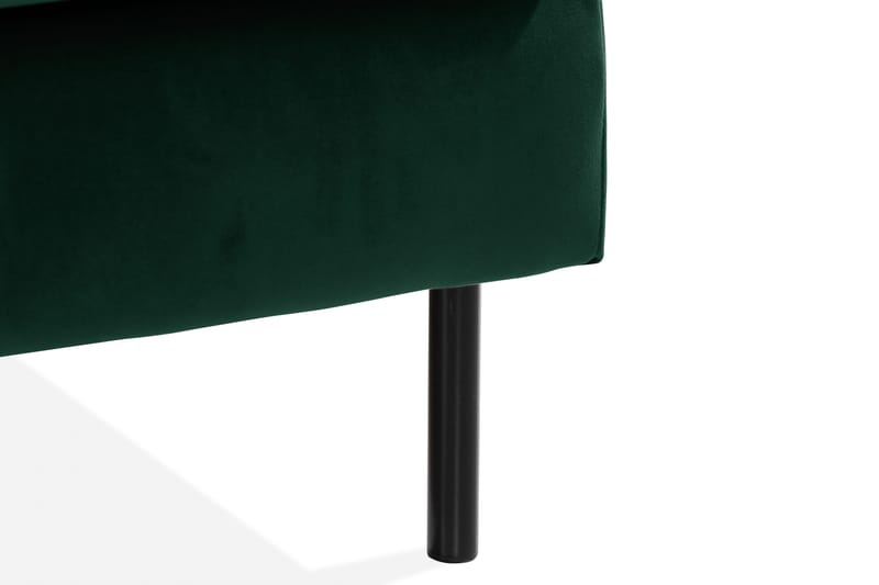 Teodin Fløyelssofa 2-seters med Divan Venstre - Grønn - Møbler - Sofaer - Sofaer med sjeselong - 2 seters sofa med divan