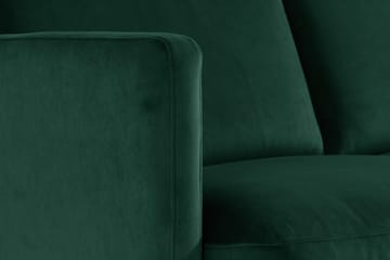 Teodin Fløyelssofa 2-seters med Divan Venstre - Grønn - Møbler - Sofaer - Sofaer med sjeselong - 2 seters sofa med divan
