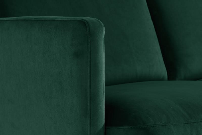 Teodin Fløyelssofa 2-seters med Divan Venstre - Grønn - Møbler - Sofaer - Sofaer med sjeselong - 2 seters sofa med divan