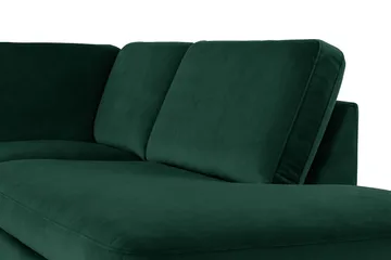 Teodin U-sofa med Divan Fløyel Venstre - Grønn - Møbler - Sofaer - Fløyelssofaer