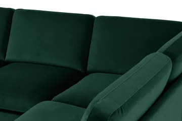 Teodin U-sofa med Divan Fløyel Venstre - Grønn - Møbler - Sofaer - Fløyelssofaer
