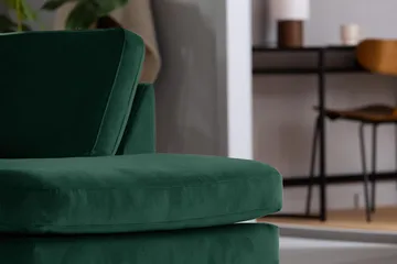 Teodin U-sofa med Divan Fløyel Venstre - Grønn - Møbler - Sofaer - Fløyelssofaer