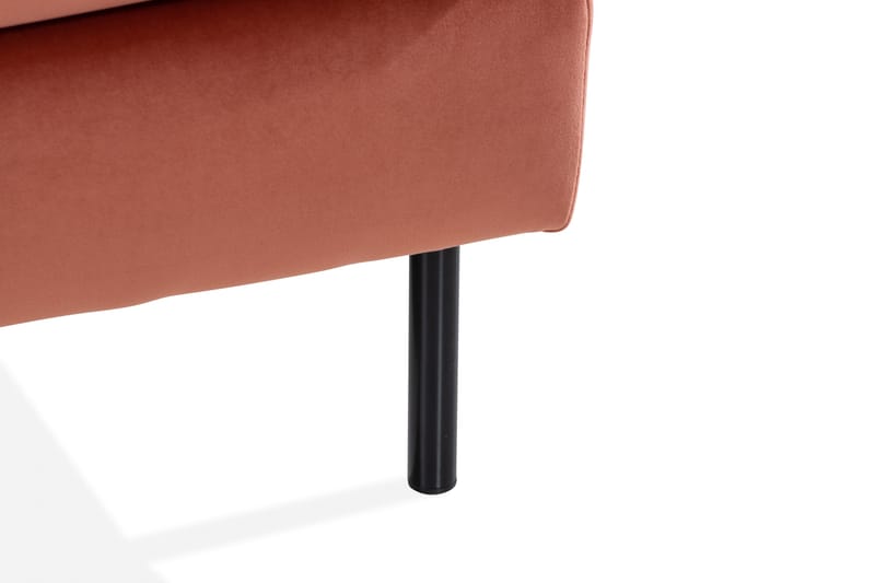 Teodin U-sofa med Divan Fløyel Venstre - Rosa - Møbler - Sofaer - Sofaer med sjeselong - 4 seters sofa med divan