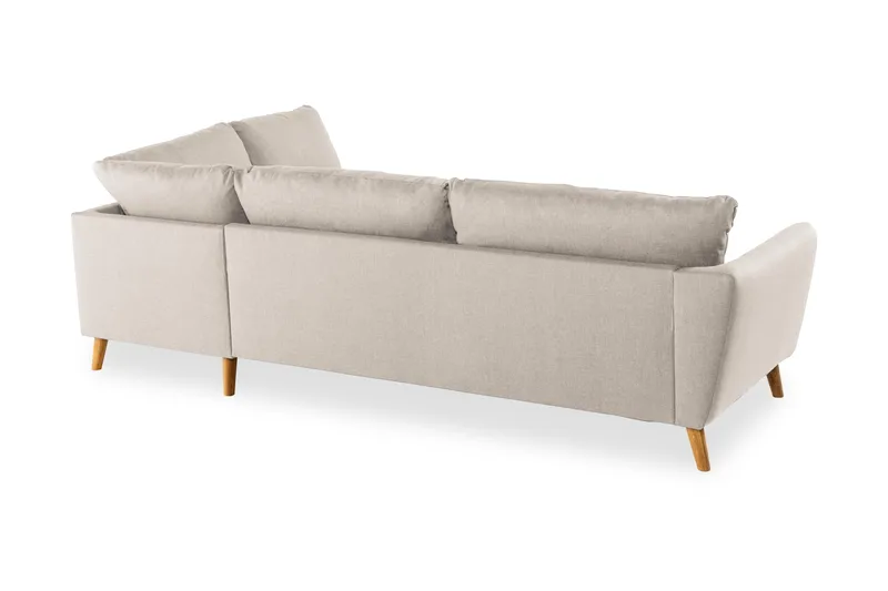 Trend 4-seters Høyrevendt L-formet Sjeselongsofa i Stoff 280 cm bred - Beige - Møbler - Sofaer - Sofaer med sjeselong - 4 seters sofa med divan