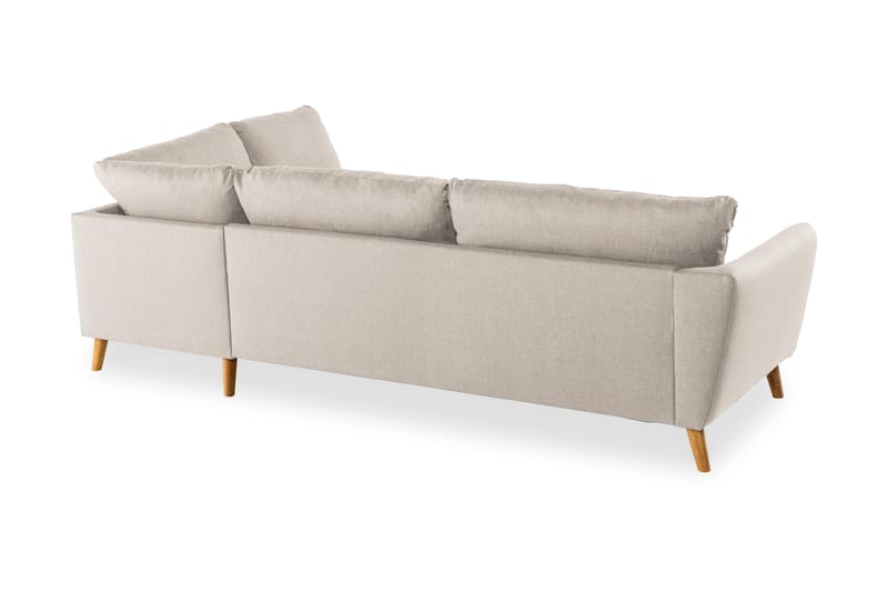Trend 4-seters Høyrevendt L-formet Sjeselongsofa i Stoff 280 cm bred - Beige - Møbler - Sofaer - Sofaer med sjeselong - 4 seters sofa med divan
