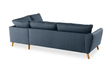 Trend 4-seters Høyrevendt L-formet Sjeselongsofa i Stoff - Blå - Møbler - Sofaer - Sofaer med sjeselong - 4 seters sofa med divan