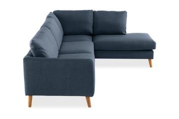 Trend 4-seters Høyrevendt L-formet Sjeselongsofa i Stoff - Blå - Møbler - Sofaer - Sofaer med sjeselong - 4 seters sofa med divan