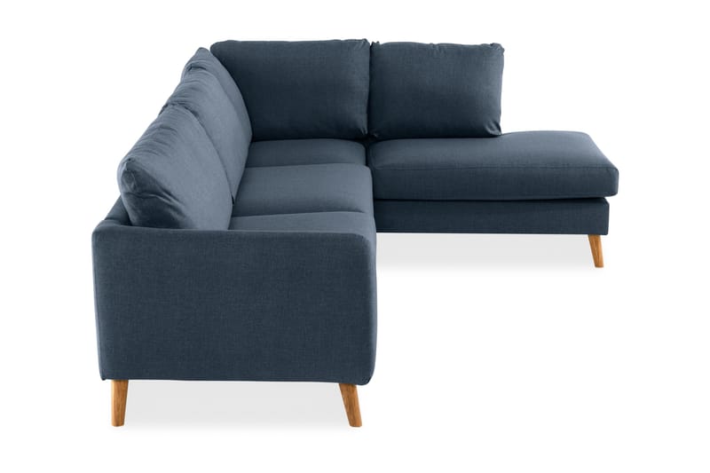 Trend 4-seters Høyrevendt L-formet Sjeselongsofa i Stoff - Blå - Møbler - Sofaer - Sofaer med sjeselong - 4 seters sofa med divan