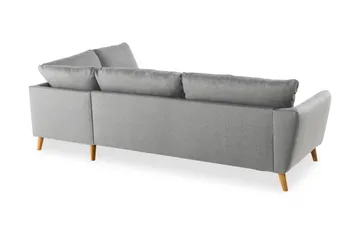 Trend 4-seters Høyrevendt L-formet Sjeselongsofa i Stoff - Grå - Møbler - Sofaer - Sofaer med sjeselong - 4 seters sofa med divan
