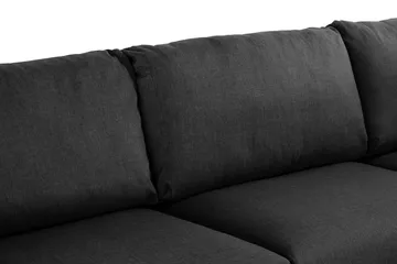 Trend 4-seters Høyrevendt L-formet Sjeselongsofa i Stoff - Svart - Møbler - Sofaer - Sofaer med sjeselong - 4 seters sofa med divan