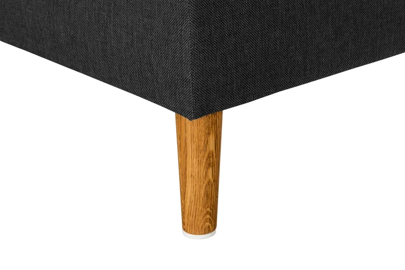 Trend 4-seters Høyrevendt L-formet Sjeselongsofa i Stoff - Svart - Møbler - Sofaer - Sofaer med sjeselong - 4 seters sofa med divan