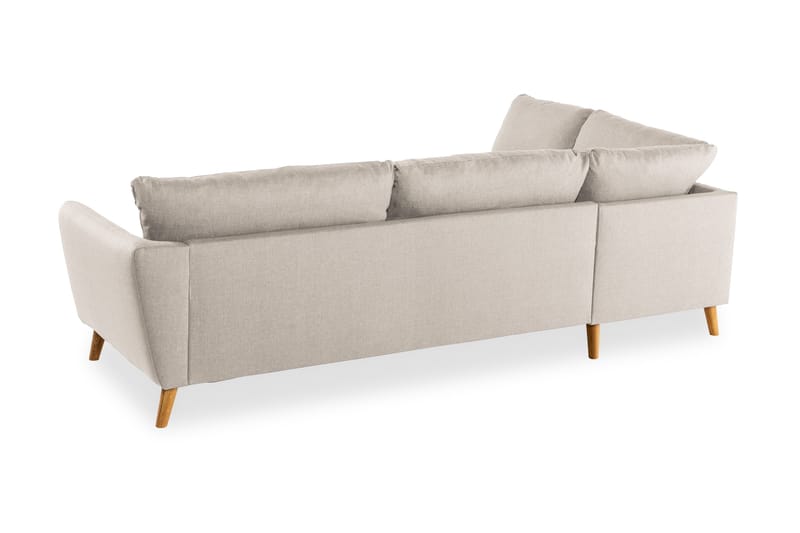 Trend 4-seters Venstrevendt L-formet Divansofa i Stoff - Beige - Møbler - Sofaer - Sofaer med sjeselong - 4 seters sofa med divan