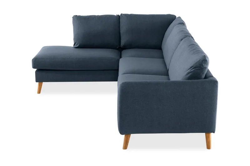 Trend 4-seters Venstrevendt L-formet Sjeselongsofa i Stoff - Blå - Møbler - Sofaer - Sofaer med sjeselong - 4 seters sofa med divan