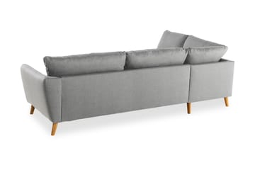 Trend 4-seters Venstrevendt L-formet Sjeselongsofa i Stoff - Grå - Møbler - Sofaer - Sofaer med sjeselong - 4 seters sofa med divan
