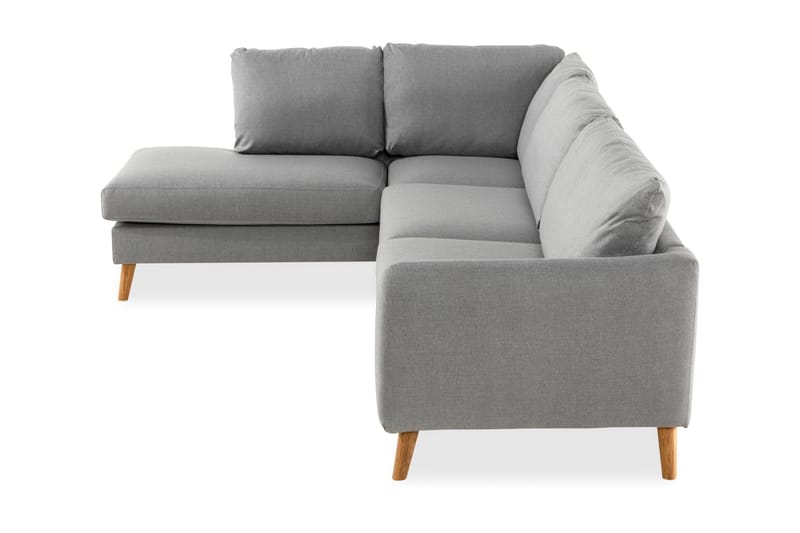 Trend 4-seters Venstrevendt L-formet Sjeselongsofa i Stoff - Grå - Møbler - Sofaer - Sofaer med sjeselong - 4 seters sofa med divan
