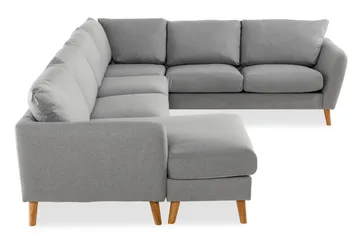 Trend 5-seters Venstrevendt U-formet Hjørnesofa med Divan i Stoff - Grå - Møbler - Sofaer - Hjørnesofaer - Hjørnesofa med divan