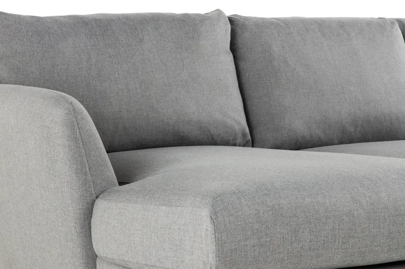 Trend 5-seters Venstrevendt U-formet Hjørnesofa med Divan i Stoff - Grå - Møbler - Sofaer - Hjørnesofaer - Hjørnesofa med divan