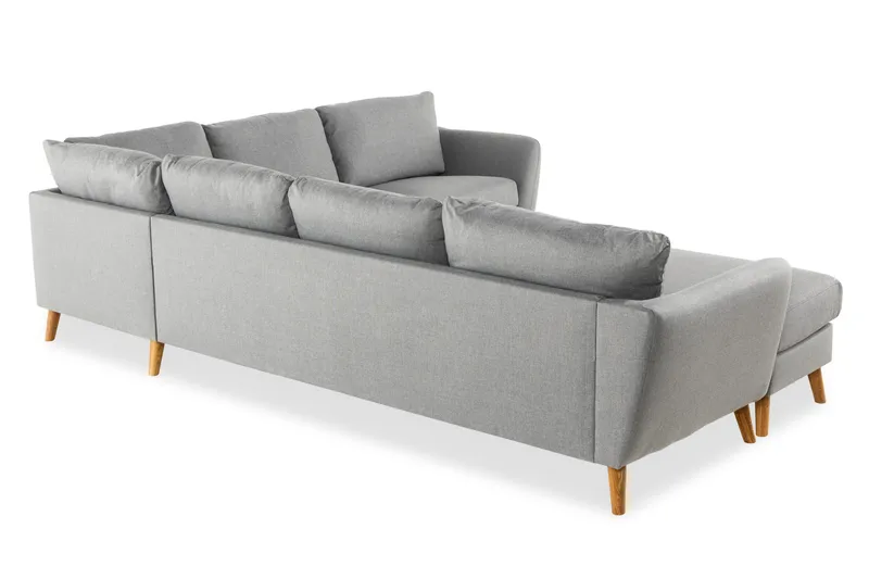 Trend 5-seters Venstrevendt U-formet Hjørnesofa med Divan i Stoff - Grå - Møbler - Sofaer - Hjørnesofaer - Hjørnesofa med divan