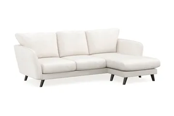 Trend Lyx 3-seter Divansofa Høyre - Hvit - Møbler - Sofaer - Sofaer med sjeselong - 4 seters sofa med divan