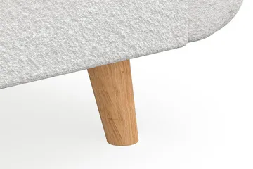 Trend Lyx 3-seter Divansofa Høyre - Hvit|Bouclé - Møbler - Sofaer - Sofaer med sjeselong - 4 seters sofa med divan