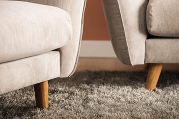 Trend Lyx 3-seter Venstrevendt L-formet Divansofa i Stoff - Beige - Møbler - Sofaer - Sofaer med sjeselong - 4 seters sofa med divan