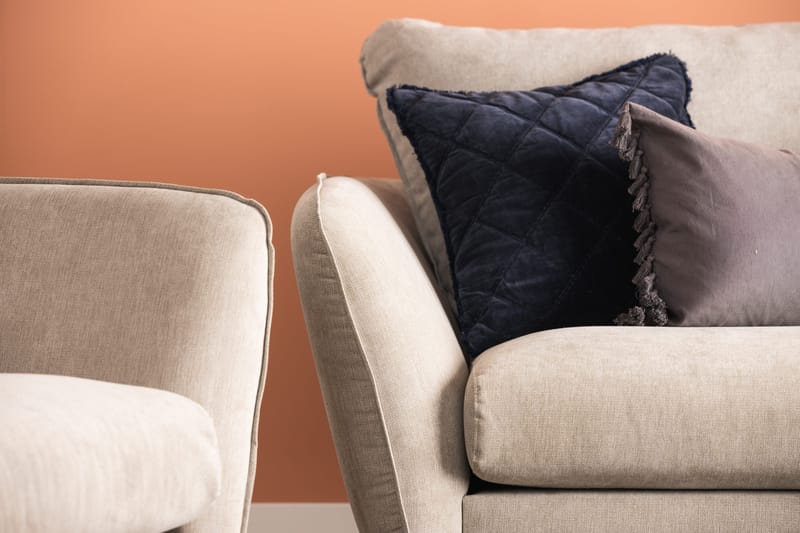 Trend Lyx 3-seter Venstrevendt L-formet Divansofa i Stoff - Beige - Møbler - Sofaer - Sofaer med sjeselong - 4 seters sofa med divan