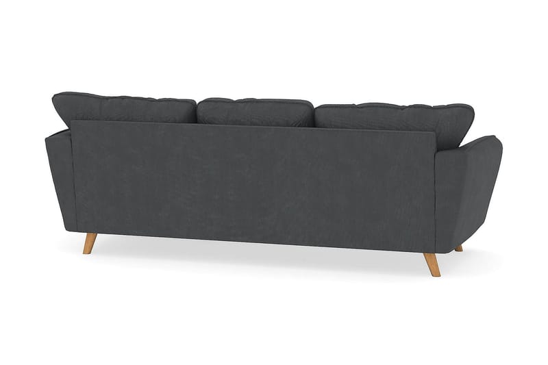Trend Lyx 3-seters Høyrevendt L-formet Sjeselongsofa i Manchester - Mørk grå - Møbler - Sofaer - Sofaer med sjeselong - 4 seters sofa med divan
