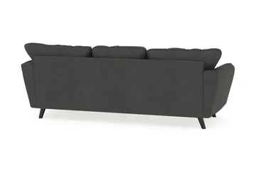 Trend Lyx 3-seters Høyrevendt L-formet Sjeselongsofa i Manchester - Mørkegrå - Møbler - Sofaer - Sofaer med sjeselong - 4 seters sofa med divan