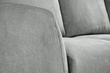 Trend Lyx 3-seters Høyrevendt L-formet Sjeselongsofa i Stoff - Grå - Møbler - Sofaer - Sofaer med sjeselong - 4 seters sofa med divan