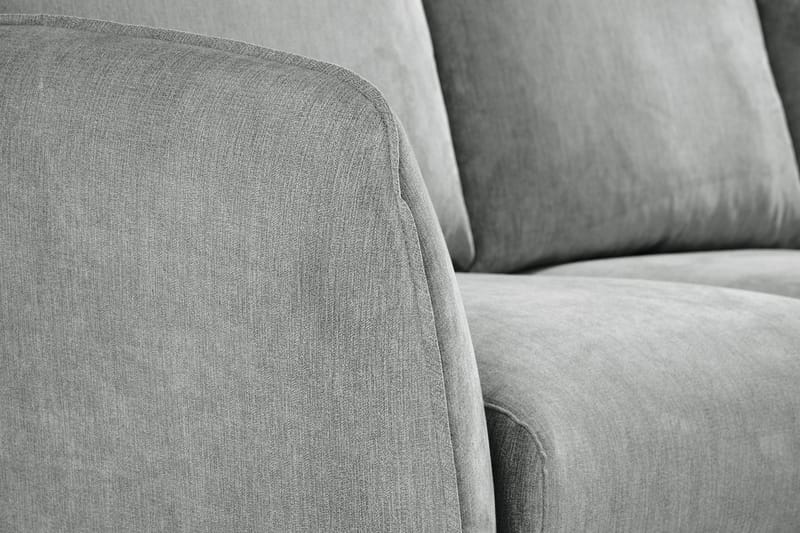 Trend Lyx 3-seters Høyrevendt L-formet Sjeselongsofa i Stoff - Grå - Møbler - Sofaer - Sofaer med sjeselong - 4 seters sofa med divan
