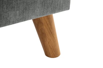 Trend Lyx 3-seters Høyrevendt L-formet Sjeselongsofa i Stoff - Grå - Møbler - Sofaer - Sofaer med sjeselong - 4 seters sofa med divan