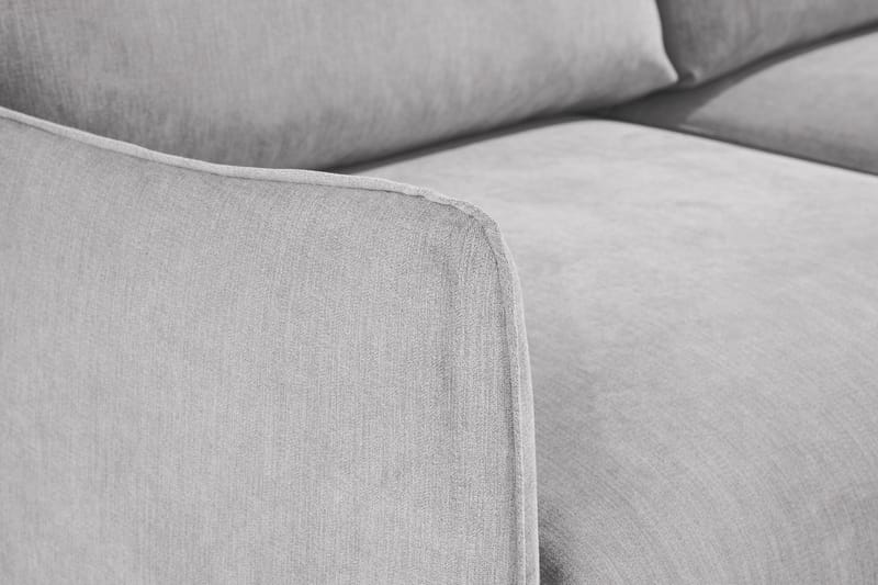 Trend Lyx 3-seters Høyrevendt L-formet Sjeselongsofa i Stoff - Lys grå - Møbler - Sofaer - Sofaer med sjeselong - 4 seters sofa med divan