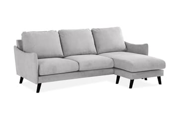 Trend Lyx 3-seters Høyrevendt L-formet Sjeselongsofa i Stoff - Lys grå - Møbler - Sofaer - Sofaer med sjeselong - 4 seters sofa med divan