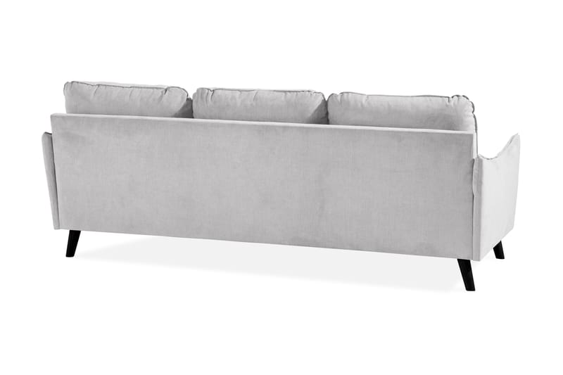Trend Lyx 3-seters Høyrevendt L-formet Sjeselongsofa i Stoff - Lys grå - Møbler - Sofaer - Sofaer med sjeselong - 4 seters sofa med divan